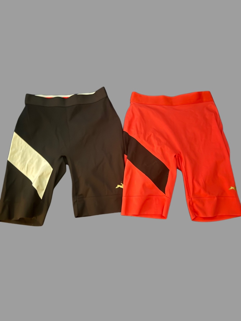 Tracksmith Men’s Athletic Colorblock Shorts - Black, Cream & Red